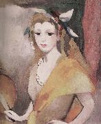Younger female holding the fan Marie Laurencin